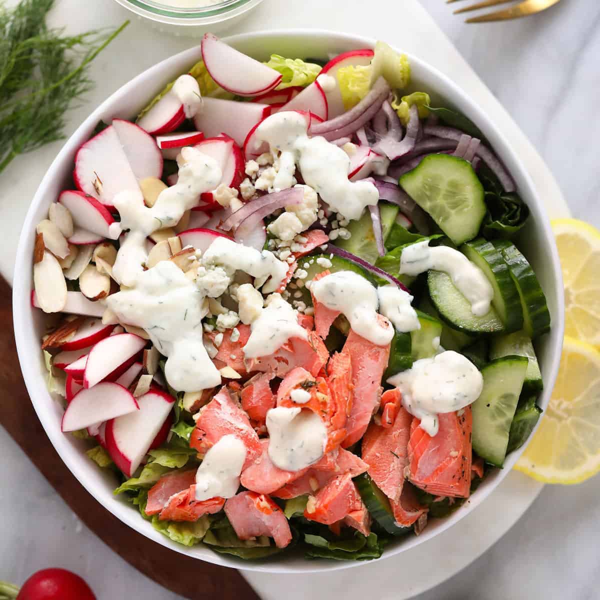 Easy High-Protein Salmon Salad with Creamy Greek Yogurt